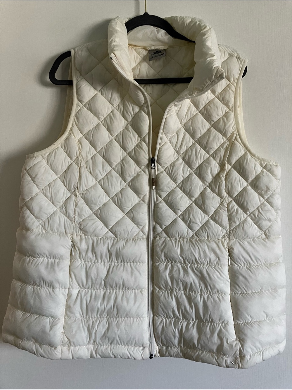EUC Zeroxposur Quilted Puffer Vest XXL Ivory Cream Zip Front Lightweight